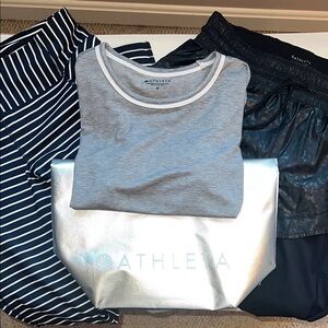 Athleta Activewear Set with Bag all pieces size medium